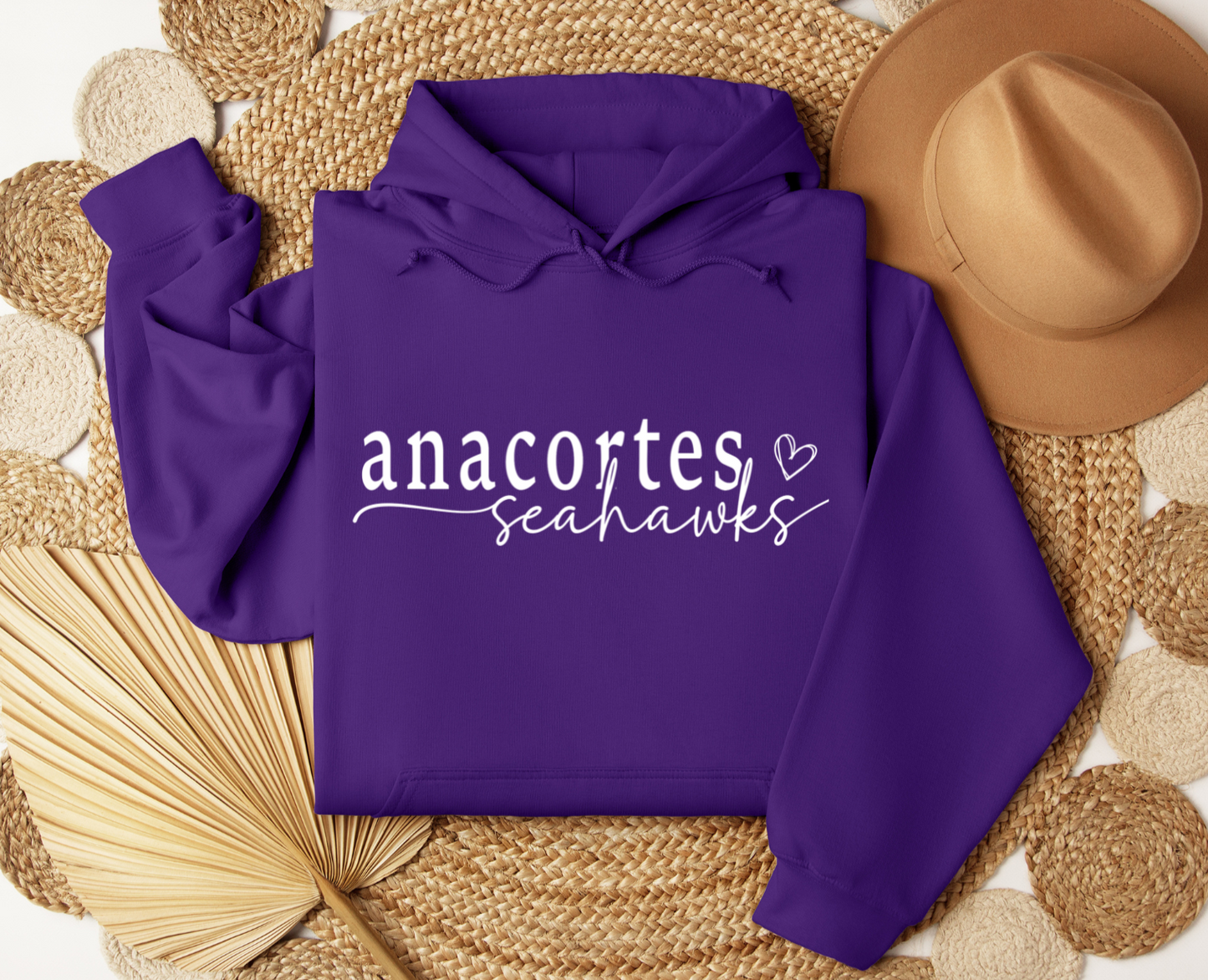 Anacortes Seahawks Heart Hoodie