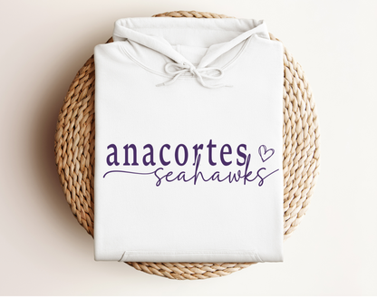 Anacortes Seahawks Heart Hoodie