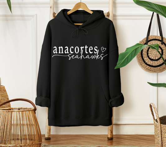 Anacortes Seahawks Heart Hoodie