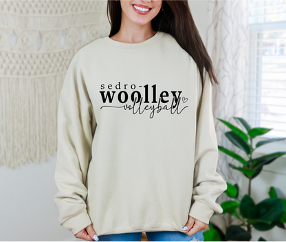 Sedro Woolley Volleyball Heart Crewneck