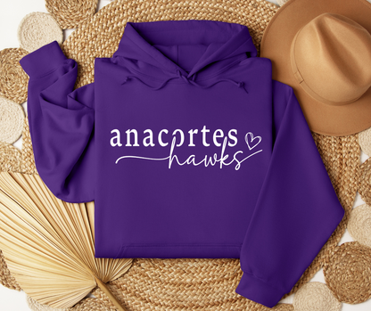 Anacortes Hawks Heart Hoodie