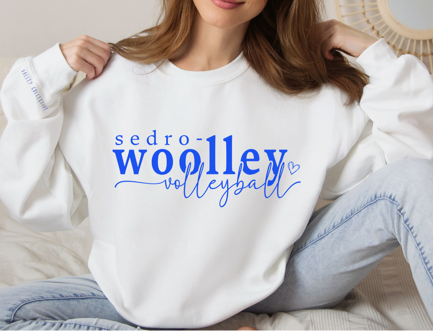 Sedro Woolley Volleyball Heart Crewneck
