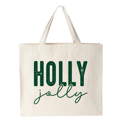 Holly Jolly Christmas Shopping Tote