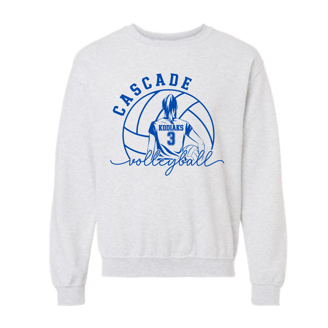 Custom Cascade Kodiaks Volleyball Crewneck