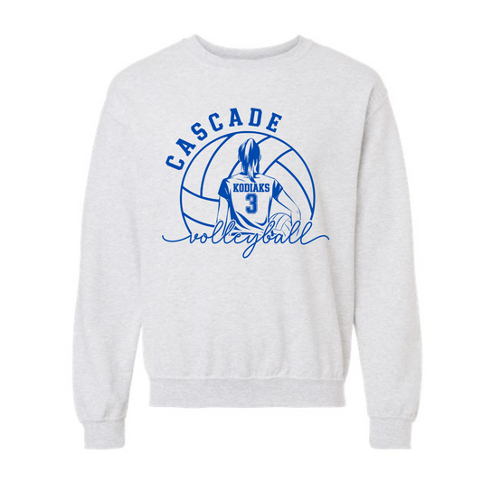 Custom Cascade Kodiaks Volleyball Crewneck