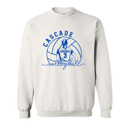 Custom Cascade Kodiaks Volleyball Crewneck