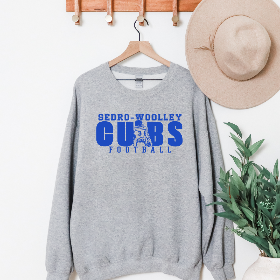 Custom Player Sedro Woolley Football Crewneck