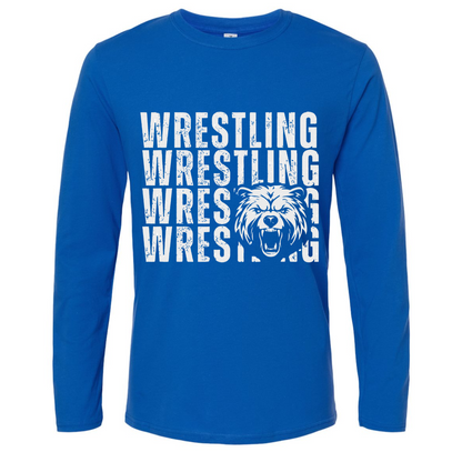 Cub Mascot Wrestling Long Sleeve Shirt